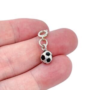 Dangle Soccer Ball Charm | Vintage Sterling Silver 925